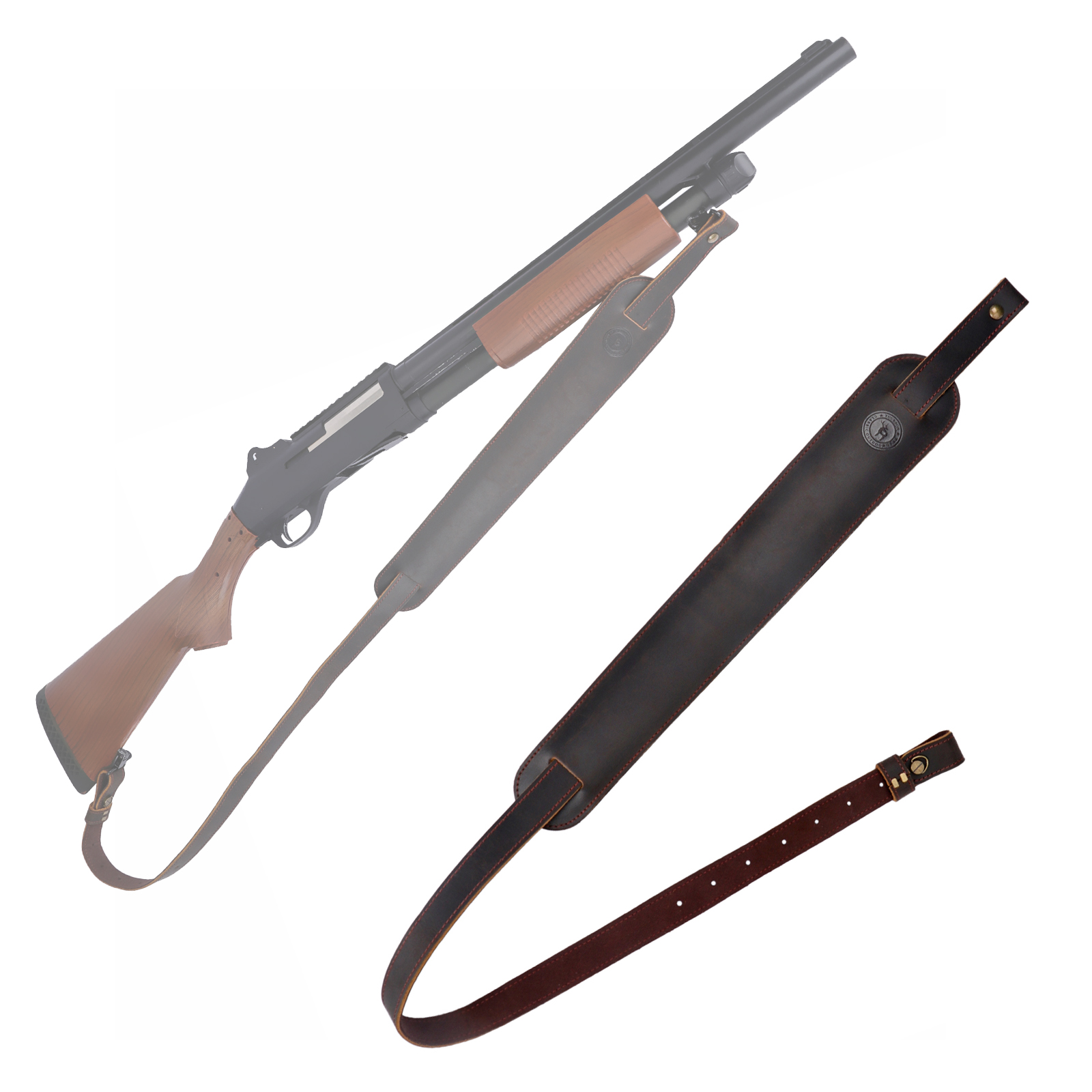 Rifle Sling Swivel - Tourbon Hunting Accessories Leather Rifle Sling