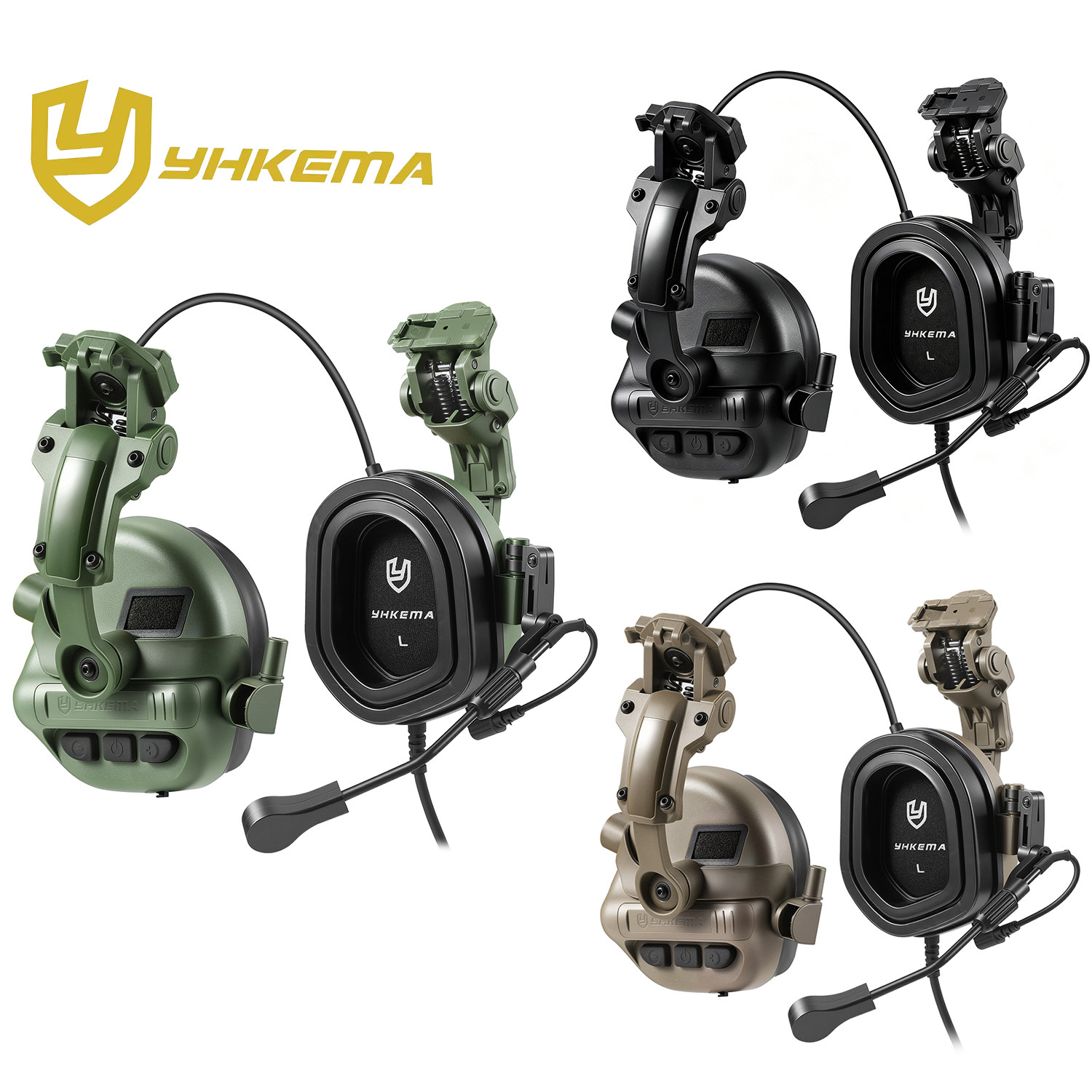 Shooting Ear Muff - Tactical Headphones Helmet Compatible PTT Active