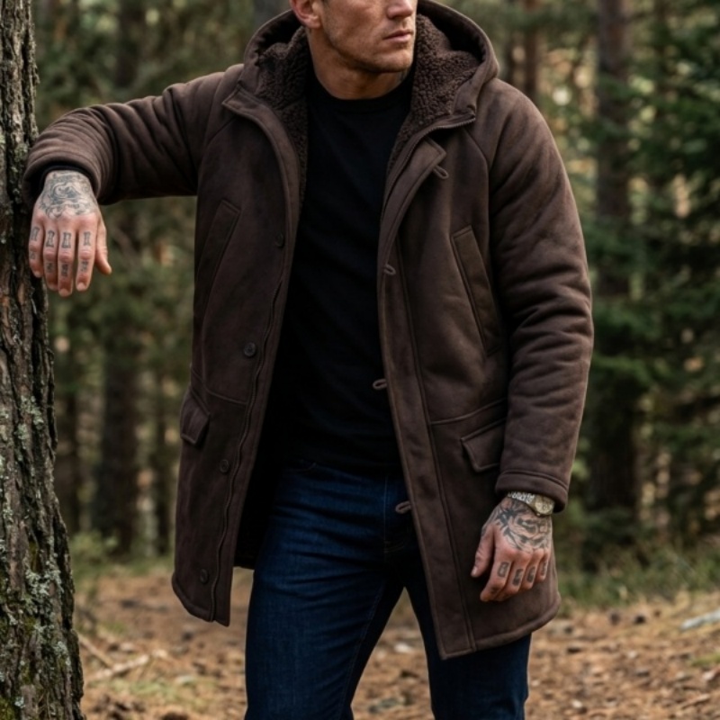 New Men's Faux Fur Lined Hoode - مراجعة Hunting Outdoor Jacket وسعره