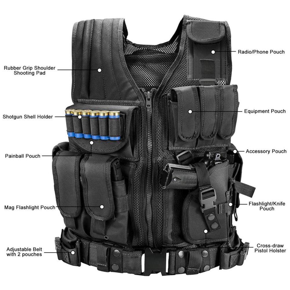 Adjustable Molle Tactical Vest - مراجعة Hunting Outdoor Jacket وسعره