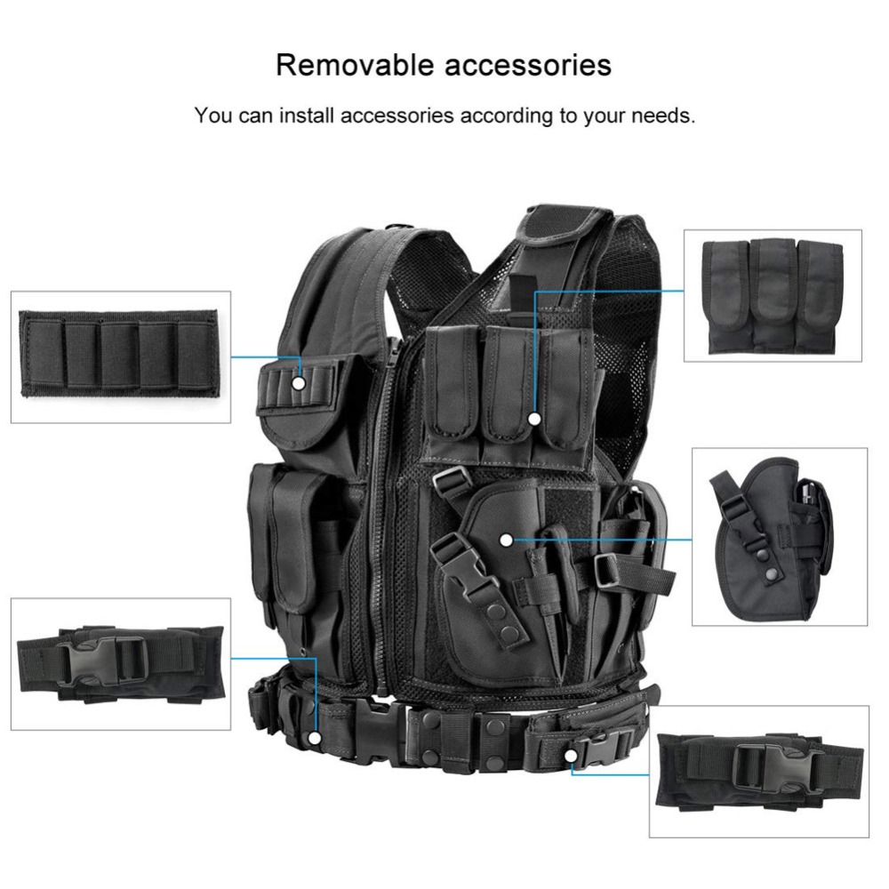 Adjustable Molle Tactical Vest - مراجعة Hunting Outdoor Jacket وسعره