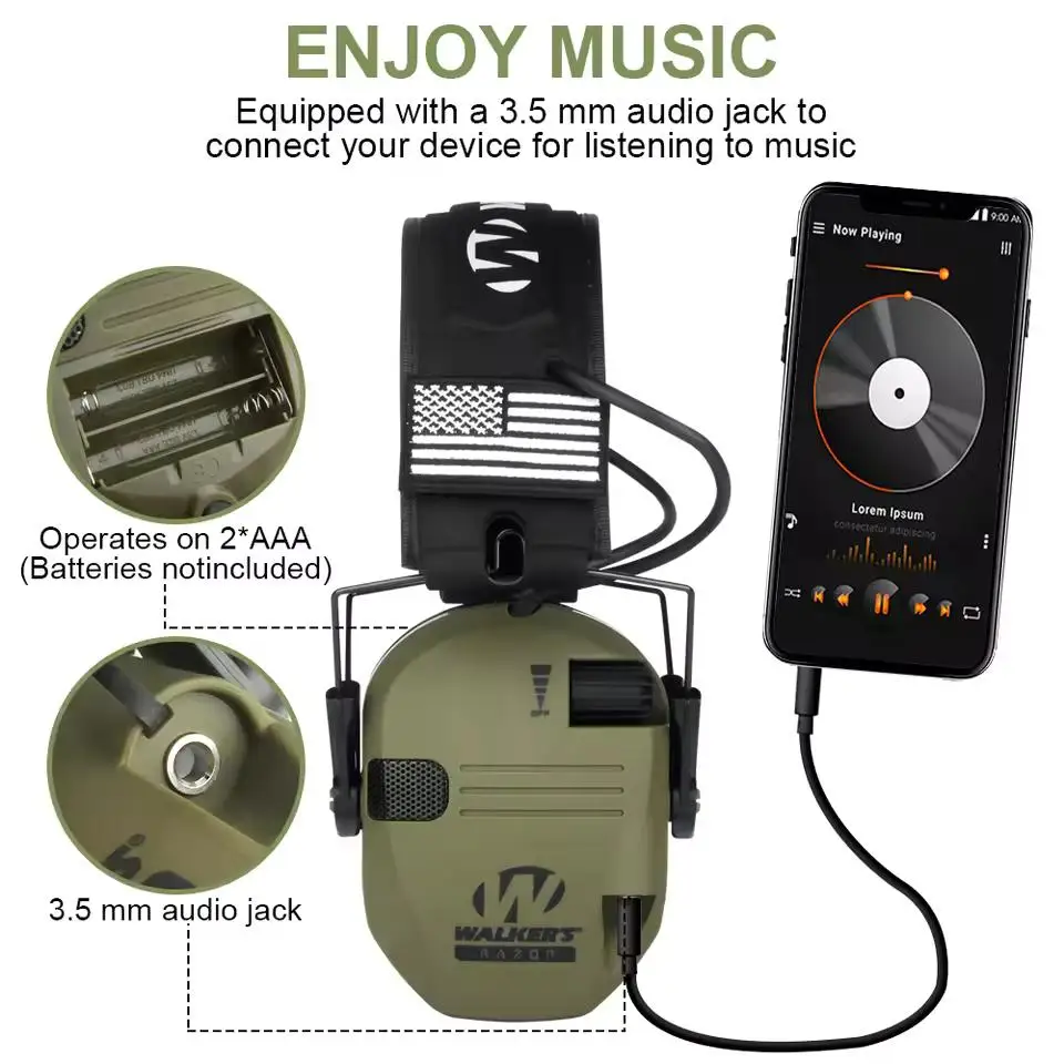 Outdoor hunting/shooting earmu - مراجعة Shooting Ear Muff وسعره