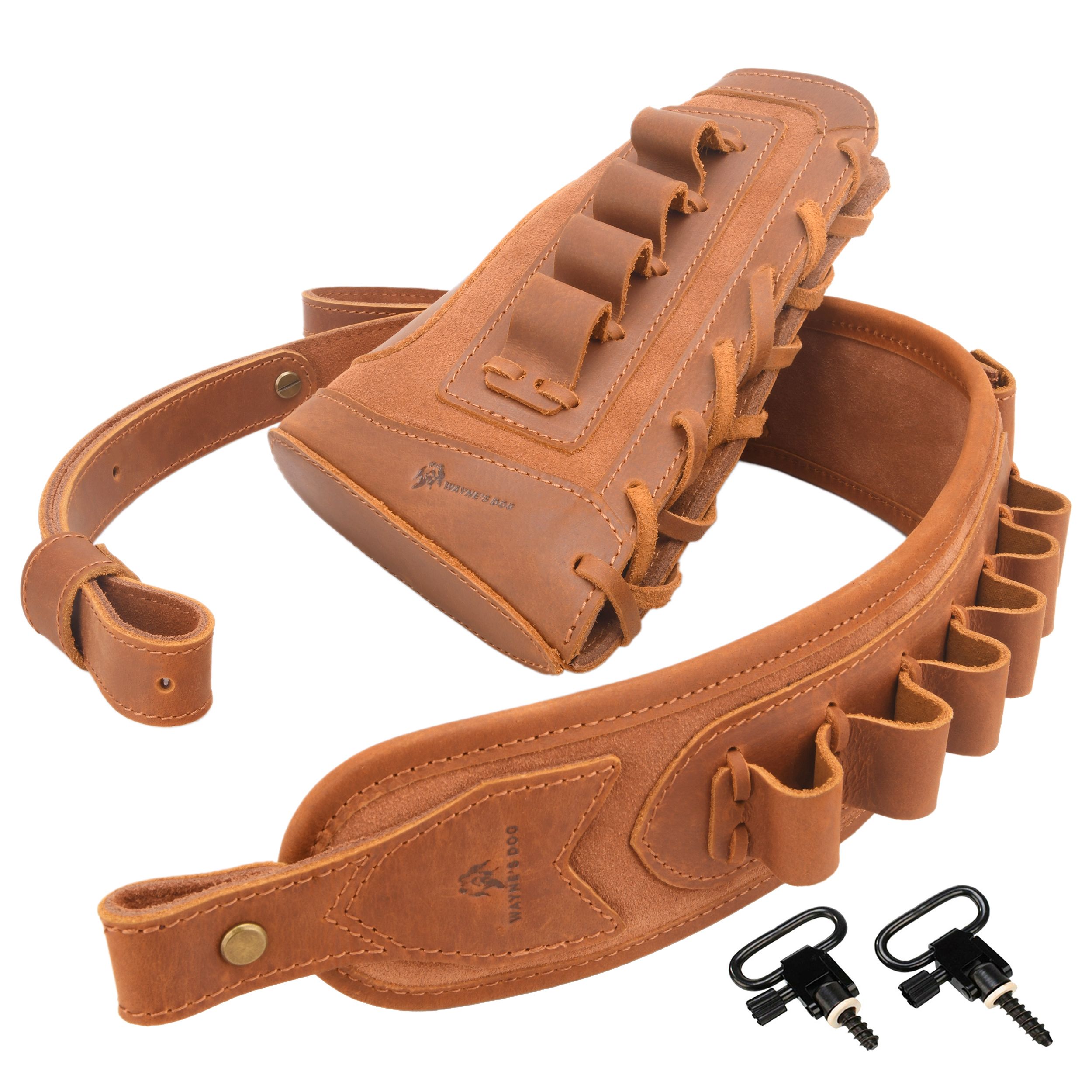 Vinatge Leather Rifle Buttstoc - مراجعة Rifle Sling Swivel وسعره