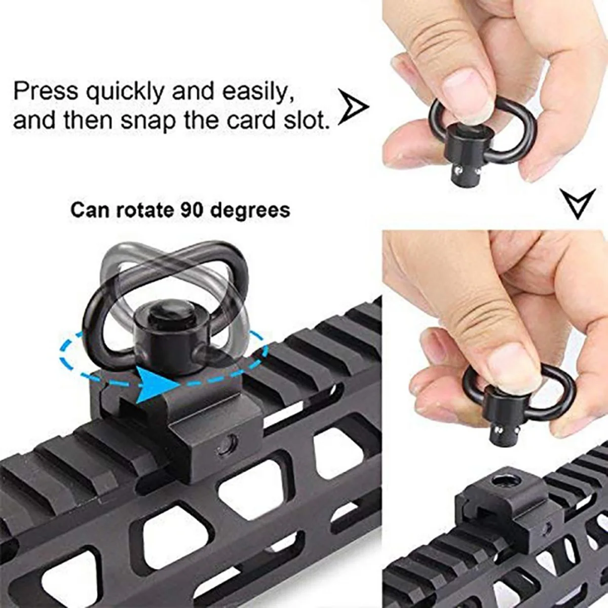 Tactical Strap Gun Sling Swive - مراجعة Rifle Sling Swivel وسعره