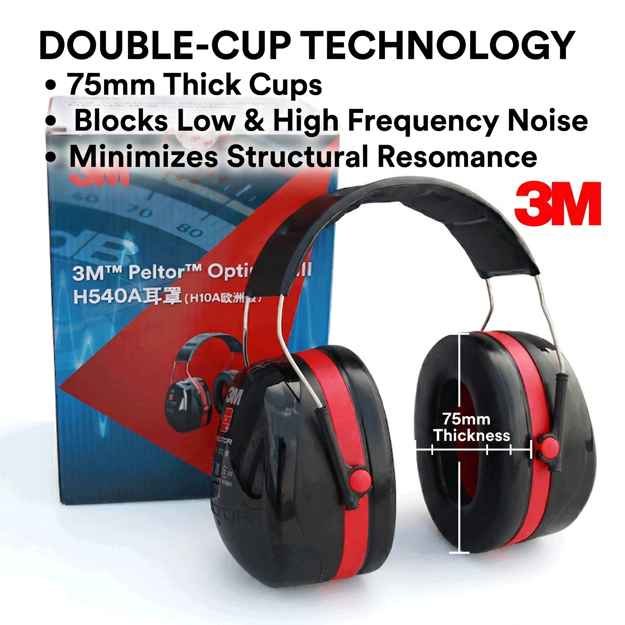 3M H540A Ear Muffs SNR 35dB Pr - مراجعة Shooting Ear Muff وسعره