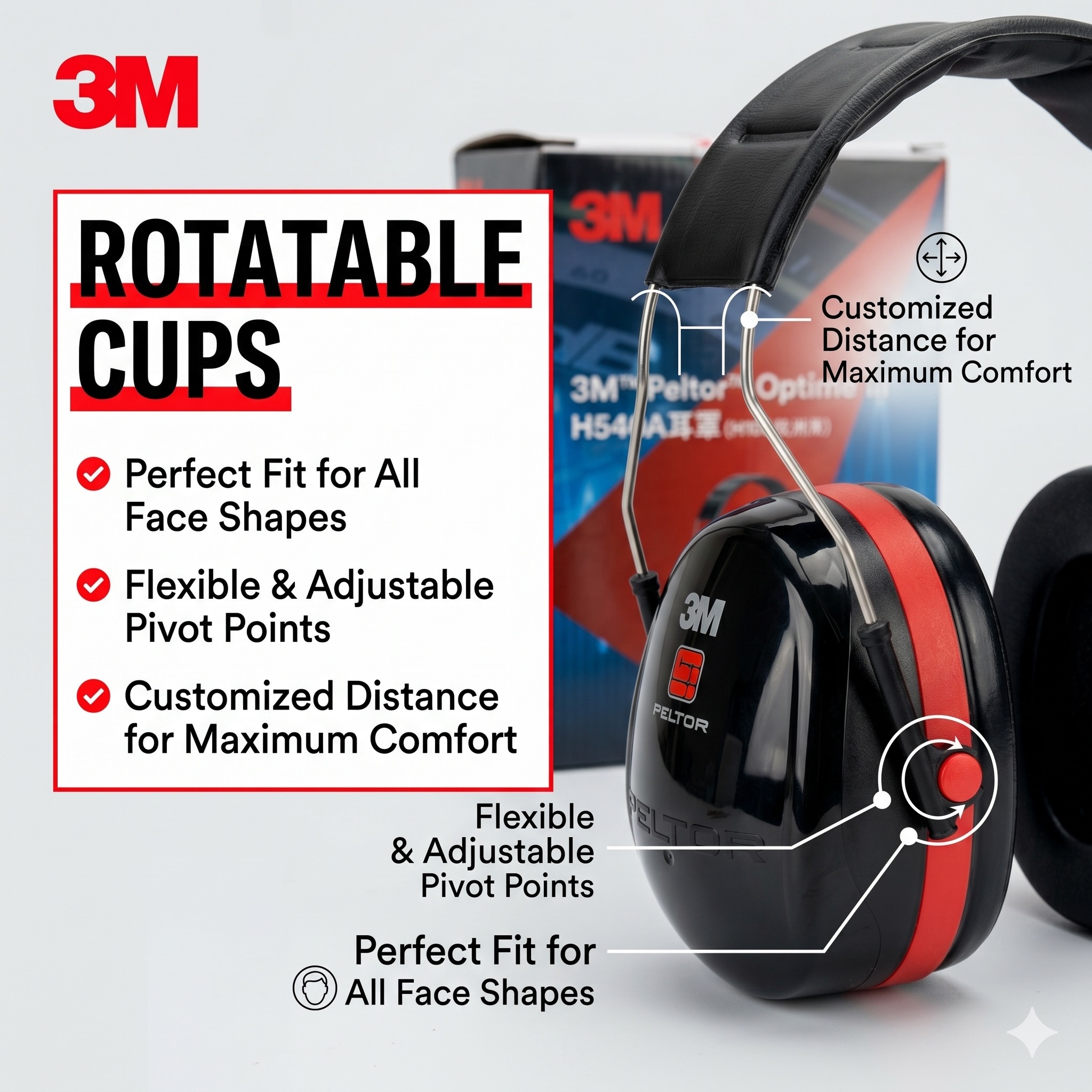 3M H540A Ear Muffs SNR 35dB Pr - مراجعة Shooting Ear Muff وسعره