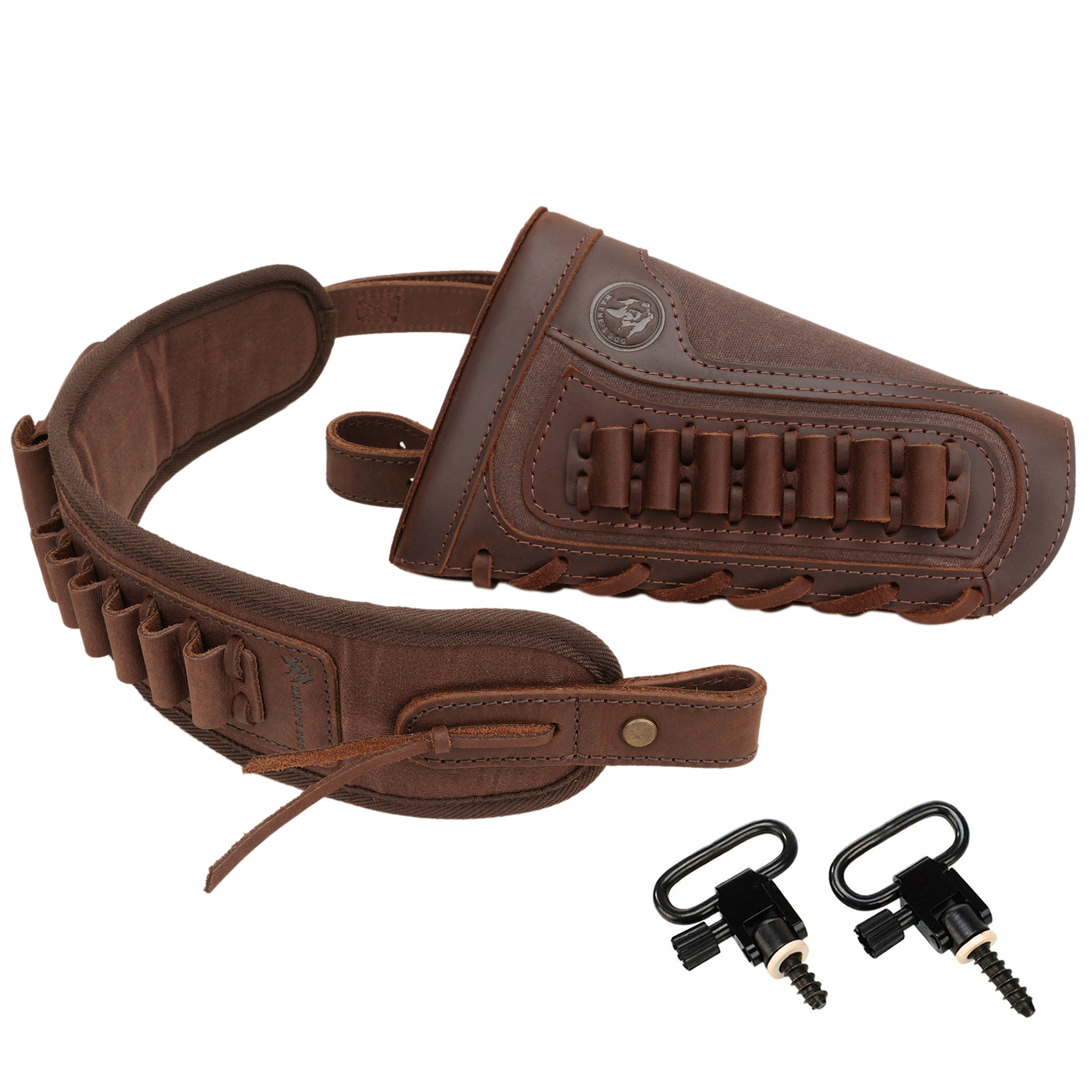 Tactical Leather Buttstock Amm - مراجعة Rifle Sling Swivel وسعره
