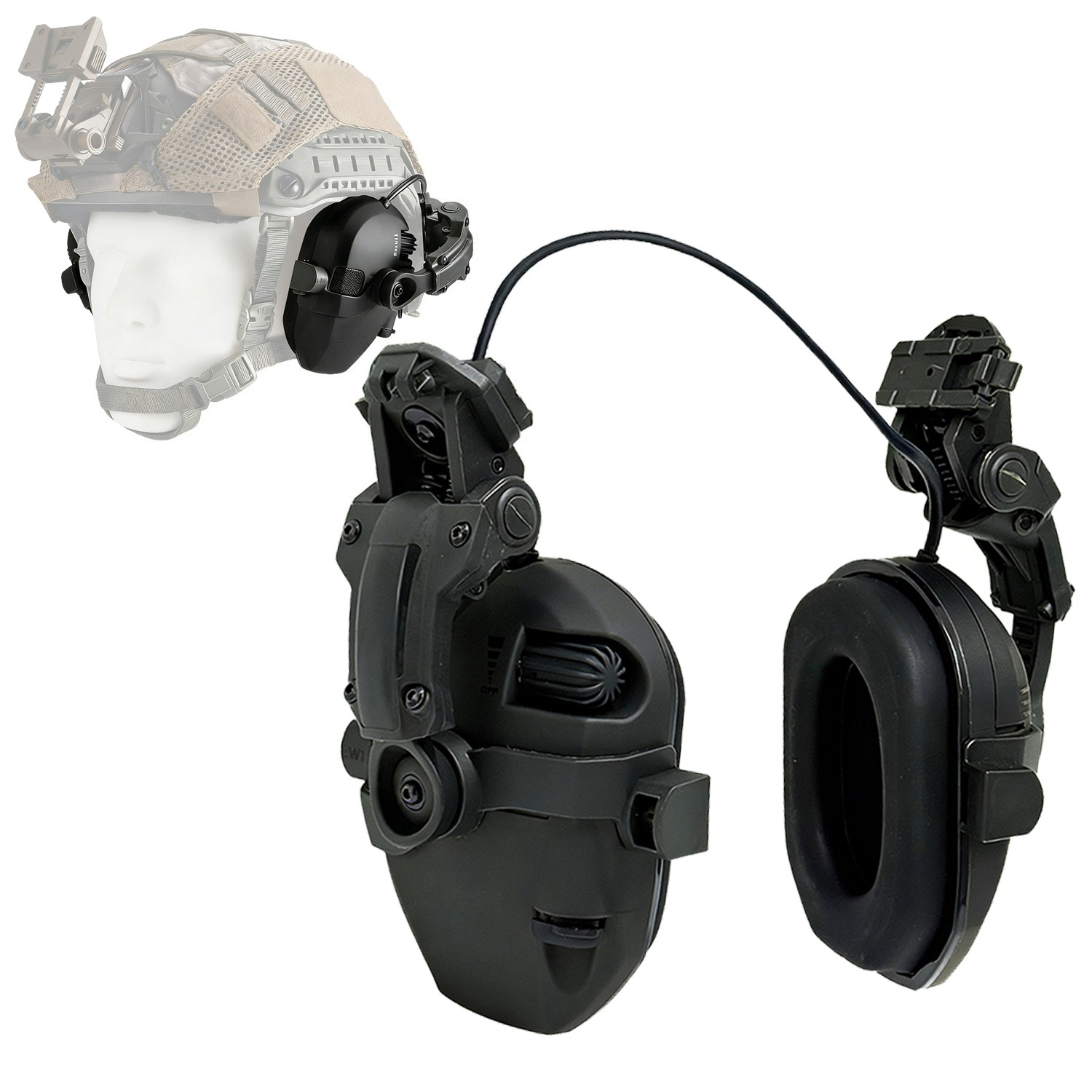 Helmet Mounted Tactical Earmuf - مراجعة Shooting Ear Muff وسعره