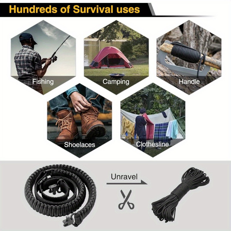 Shotgun Sling 550 Paracord Rif - مراجعة Rifle Sling Swivel وسعره