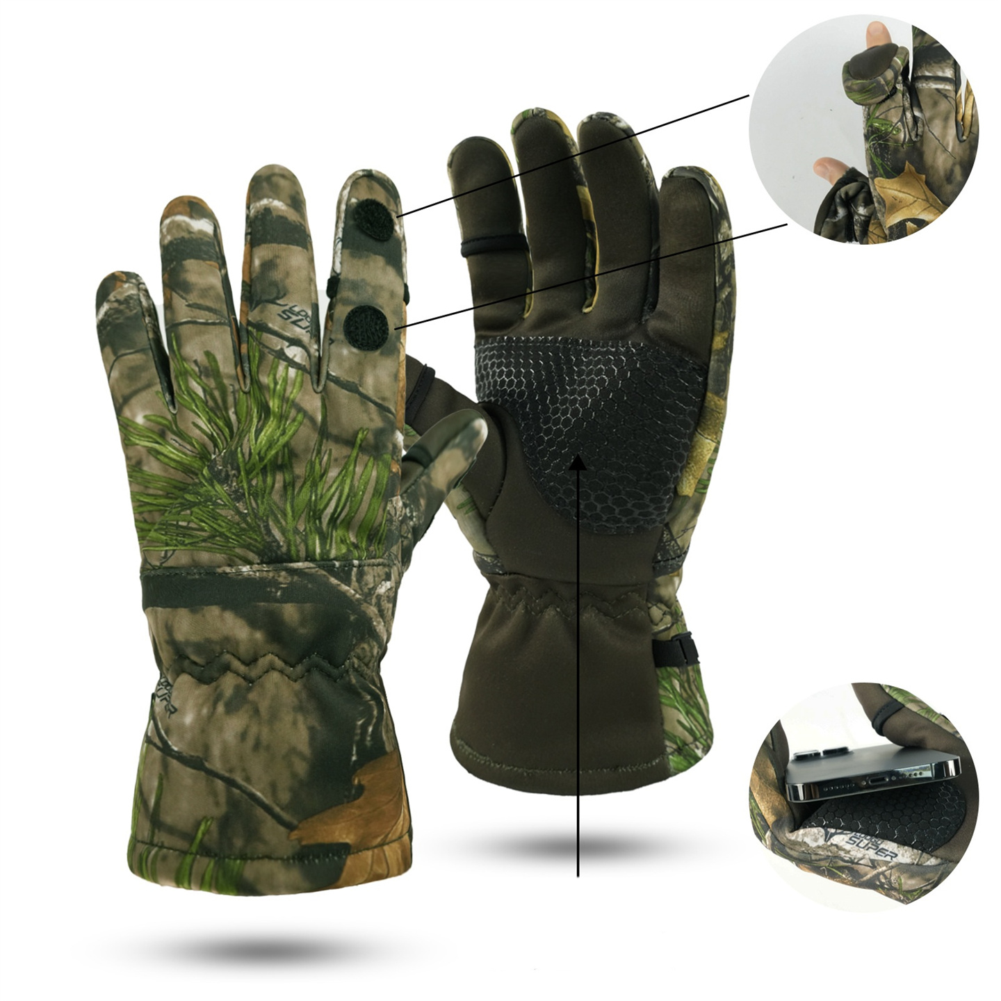 Outdoor Bionic Hunting Camoufl - مراجعة Outdoor Hunting Gloves وسعره