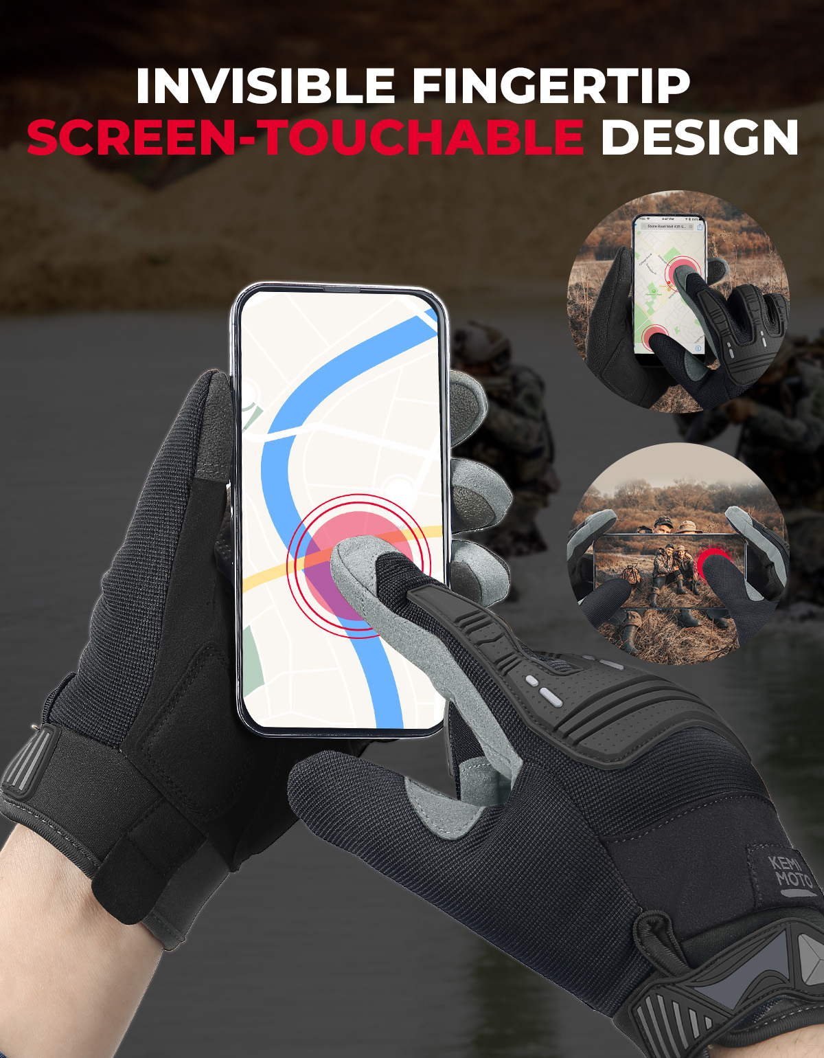 KEMIMOTO Motorcycle Gloves For - مراجعة Outdoor Hunting Gloves وسعره