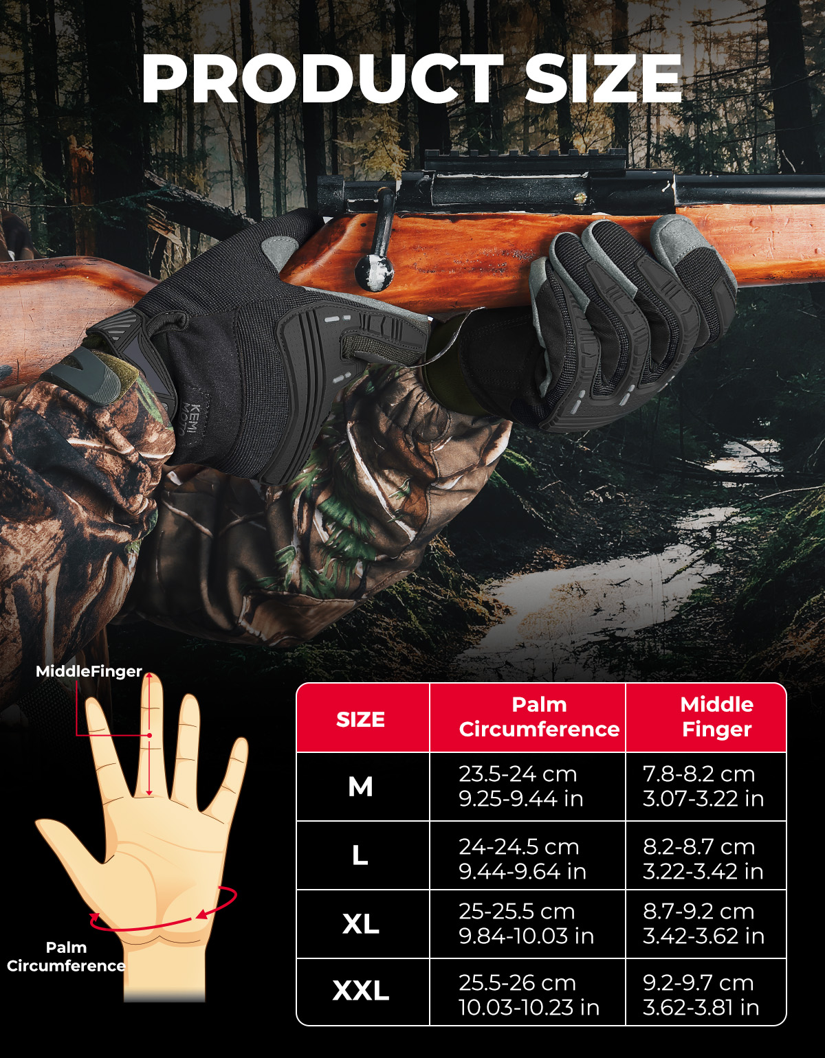 KEMIMOTO Motorcycle Gloves For - مراجعة Outdoor Hunting Gloves وسعره