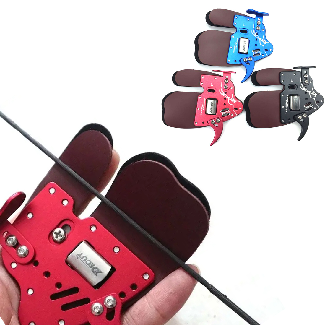 DECUT Archery Finger Tab Guard - مراجعة Outdoor Hunting Gloves وسعره